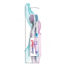 Набір зубних щіток Eurofresh рожева та блакитна 2 шт