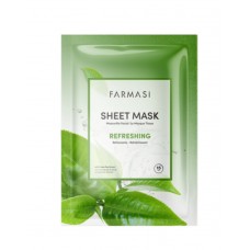 Освіжаюча тканинна одноразова маска для обличчя з зеленим чаєм 1 шт